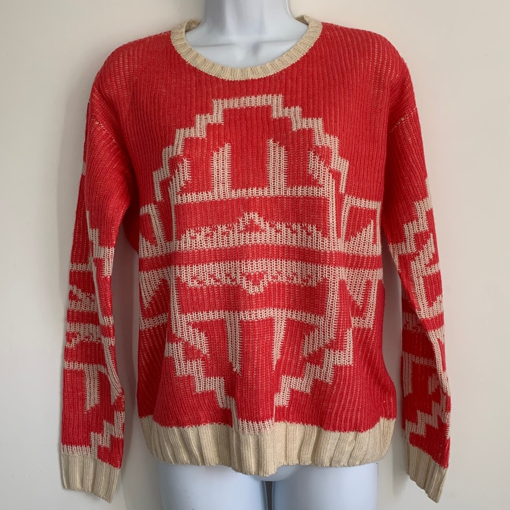 Forever 21 Pink Aztec Sweater